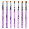 NA024 7pcs/lot Acrylic Nail Brush UV Gel 3D Nail Art Brush Pens Nail Polish Painting Drawing Brushes Manicure Tools Set Kit