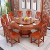 New Design Eco-friendly Vintage Modern Dining Room Table Solid Dark Wood