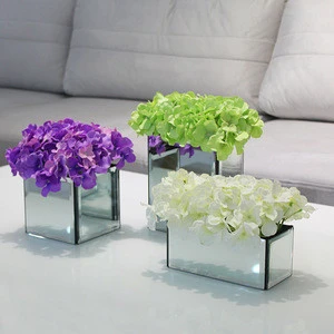 New design glass mirror vase for home decoration and wedding