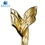 Import New Design  Leaf Shape Crystal Crafts Gold Resin Trophy With K9 Quality Base from China