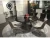 Import new design luxury modern round marble top dining table set with leather upholstered base round dining table with rotating centre from China