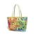 Import New designers pu leather Rainbow color tote ladies graffiti purses bags women handbags from China