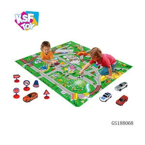 new educational learning traffic city carpet toy kids play mats with mini cars