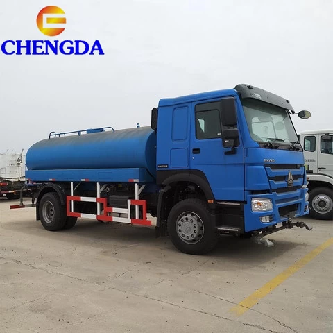 New HOWO 4x2 6x4 20cbm Used Water Truck Fuel Tanker Truck For sale