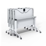 New modern commercial office furniture movable training room table meeting folding flip top table