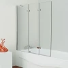 New Modern Design bathroom frameless 6mm tempered glass sliding shower door bath screen