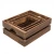 Import New nesting rustic brown wood storage accent crates from China
