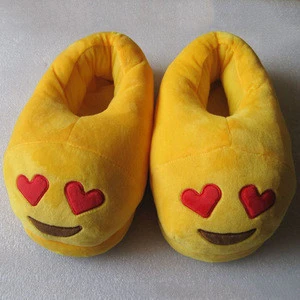 New plush slippers expression home slippers, cartoon plush warm shoes, custom processing