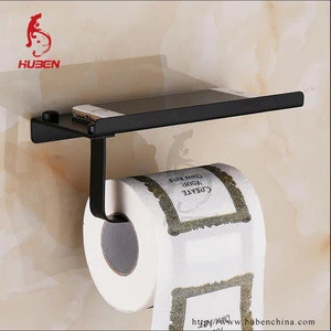 new products wall mounted stainless steel black toilet paper holders