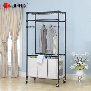 New Simple Steel Frame Design Metal Closet Wardrobe For Clothes