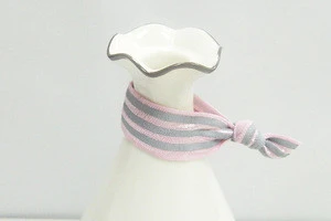 New Stripe Fabric Elastic Hair Bands Ribbon Girls Headband with Knot