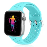 New Style Sport Rubber Silicone band Iwatch apple watch series 1--6 wrist Sport Loop Wristband Strap High Quality Luxury strap