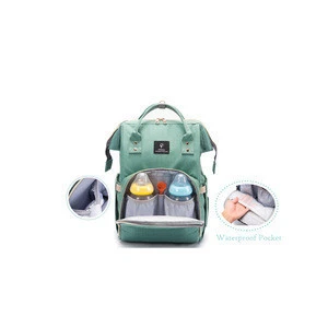 Newest Waterproof Baby Care Diaper Bag with Stroller Straps and USB Charging Port