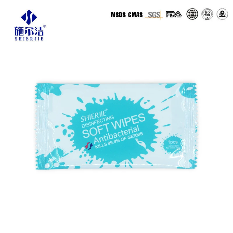 Non Alcoholic Wet Wipes Household Non-woven Cleaning Wipes Single Pack