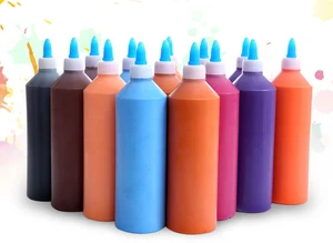 Non-toxic cheap big bottle water colour color acrylic paint DIY for drawing painting