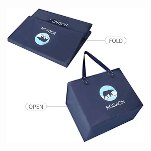 Non Woven Foldable Insulated Picnic Cooler Bag Large Food Vegetable Wine Delivery Bag With Logo