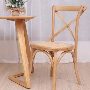Nordic fashion high-end b&B restaurant solid wood woven rattan chair custom furniture
