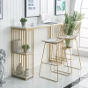 Nordic marble bar table household living room partition cabinet simple modern small golden bar counter high table