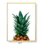 North-European Style Pine Wood Frame Wall Art with Custom Artwork for Home Decoration