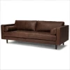 Office lounge sofa, leather sofa with two waist pillows, genuine leather sofa design can be made of other material