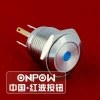 ONPOW 16mmstainless steel push button switch(GQ16F-10D/JL/S) CE, RoHS