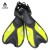 Import open heel adjustable size straps TPR under water swimming flippers diving shoes with short PP fins for adults from China