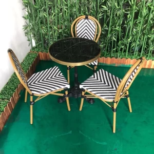 outdoor aluminum  rattan chair  tables and chairs dining table  for garden  restaurant chair