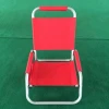 Outdoor garden personalized portable luxury backrest low canvas fabric metal lounge double custom aluminum folding beach chair