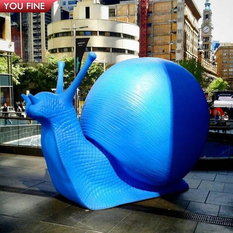Outdoor Large Resin Animals Life-size Fiberglass Sculpture Snail Statue Decoration