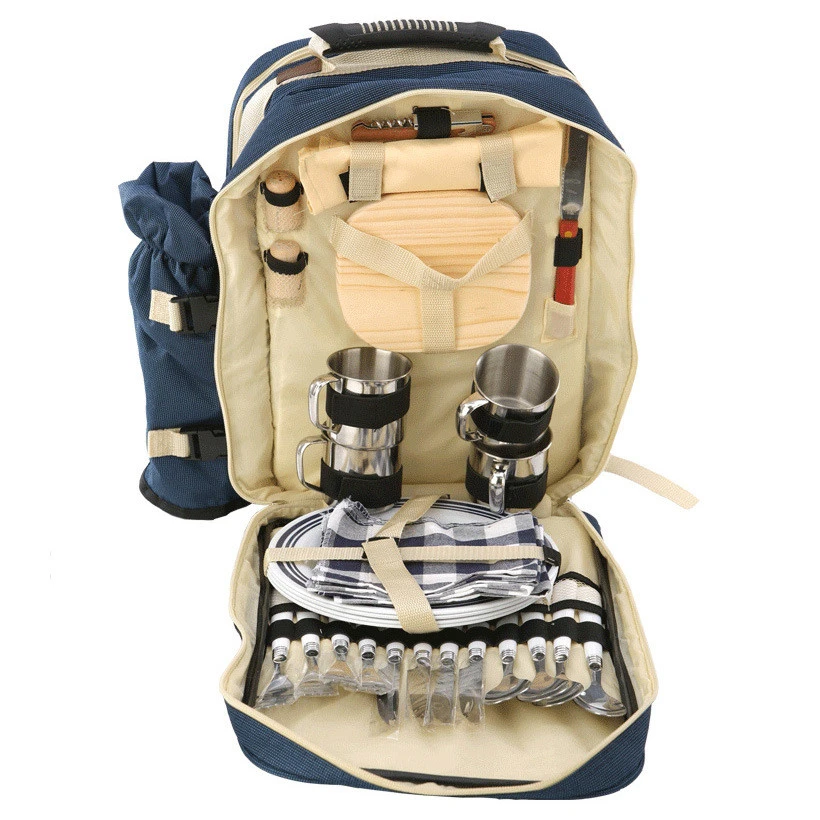 Outdoor multifunctional cold preservation package portable picnic package with tableware