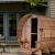 Import Outdoor Use Sauna room red cedar 6 persons outdoor barrel sauna room with hervia sauna heater Good Price from China