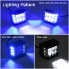 OVOVS Hotsales 4inch 30W Cube Led Work Light Flashing Led Work Light Blue Strobe 4" Work Light Pod For Truck