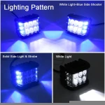 OVOVS Hotsales 4inch 30W Cube Led Work Light Flashing Led Work Light Blue Strobe 4