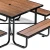 Import Patio Super design Furniture garden Solid wooden picnic table and bench set from China