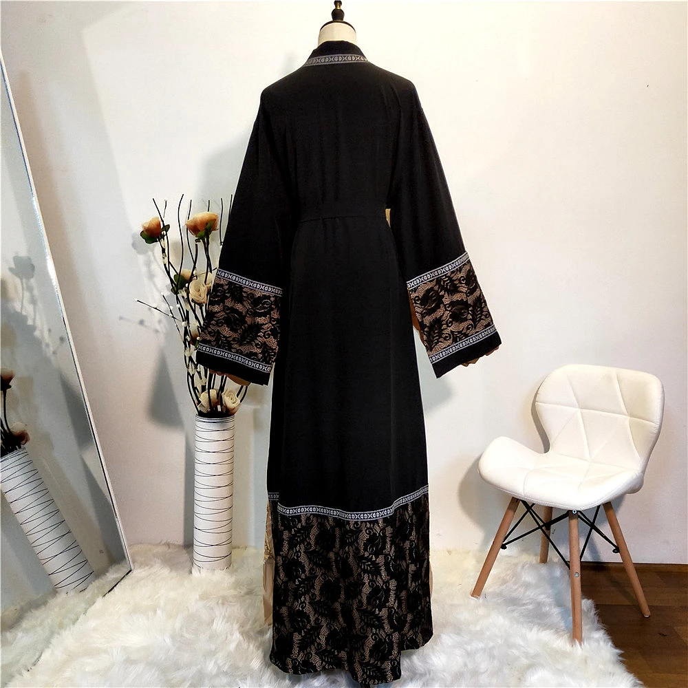 #PE1525 Woman Abaya Black Islamic Clothing Muslim Islamic Clothing Abaya Islamic Clothing Women Open Abaya Muslim Dress