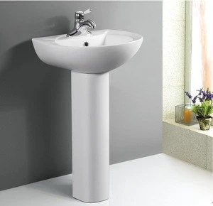 Pedestal Sinks and Shampoo Sinks Special Application Ceramic Hand Wash Basin with Pedestal