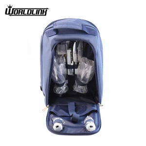 Picnic Backpack Insulated bag for 2 Person with Cutlery Set for Promotion