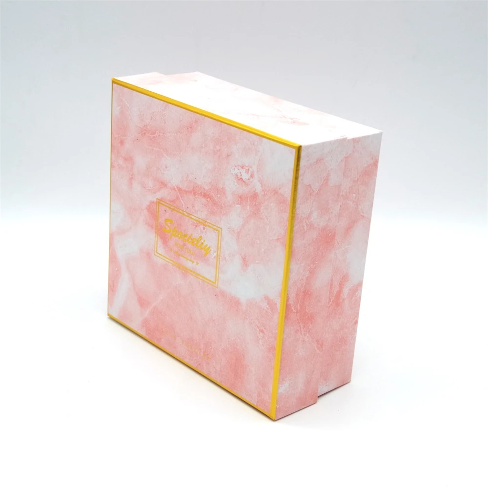 Pink Color Marbling Box Custom Luxury Gift Box Packaging Bracelet Packing Box Foam Velvet Insert