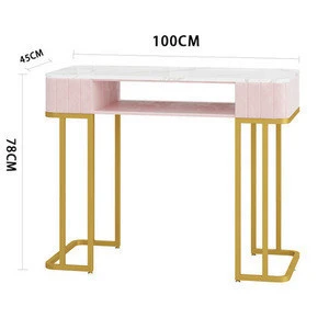 Pink  Manicure Equipment Marble Nail Table Salon Spa furniture  Manicure Nail Table