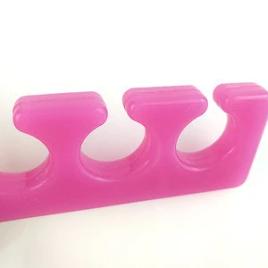 Pink Silicone Toe Separators Gel Toe Stretcher Separator For Manicure Pedicure