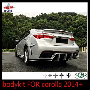 PLASTIC CAR BODY KIT UNIVERSAL STYLE BUMPERS FOR COROLLA2014 big bodykit for new corolla 14-16