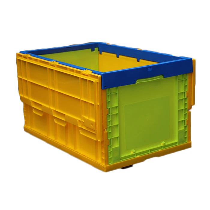 Plastic Foldable Box Collapsible Crate With Lid  Plastic Vented Crate For Sale