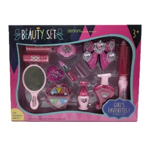 Plastic Girls toys Play House makeup Beauty set with Accessories toy