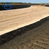 Plastic gravel geocell driveway stabilization in road construction