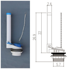 Plastic toilet flush cistern valve