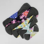 Popular Multi-color Women's Sanitary Napkins Recycled and comfortable Bamboo Carbon Cloth Reusable Washable Menstrual Pad