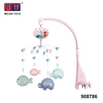 popular remote control rotation music toys bed bell baby mobile
