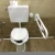 Import portable floor pan toilettes curved  front wc with spray jet squat safety pink  toilets easy rest sanitaire for hospital hotel from China