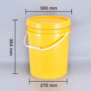 PP Handle 20L Plastic Wall Paint Bucket Pail For Industrial Chemical Material