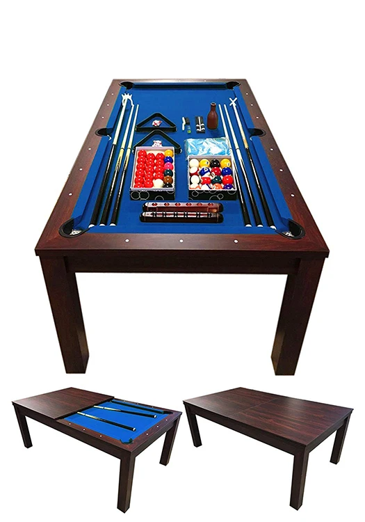 practical Classical 2in 1 Solid wood frame pool table dining table and chair combo for sale china